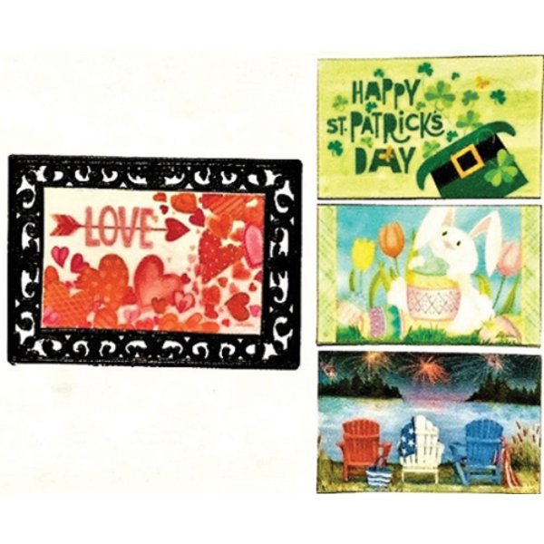 CLD1003 Door Mat Set for Dollhouse Miniature - Holiday Set No.2