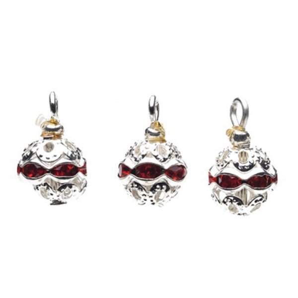 CLD2134 Ruby Crystal Ornament for Dollhouse Miniature - Pack of 3