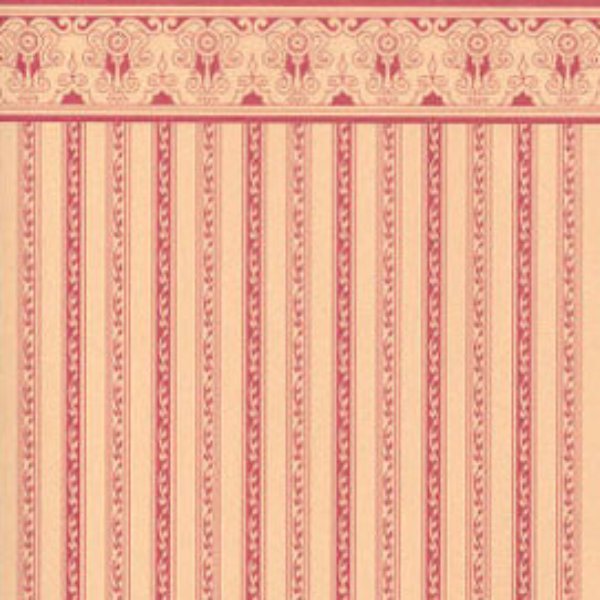 JM04 Regency Wallpaper for Dollhouse Miniature - Plum Stripe - 3 Piece