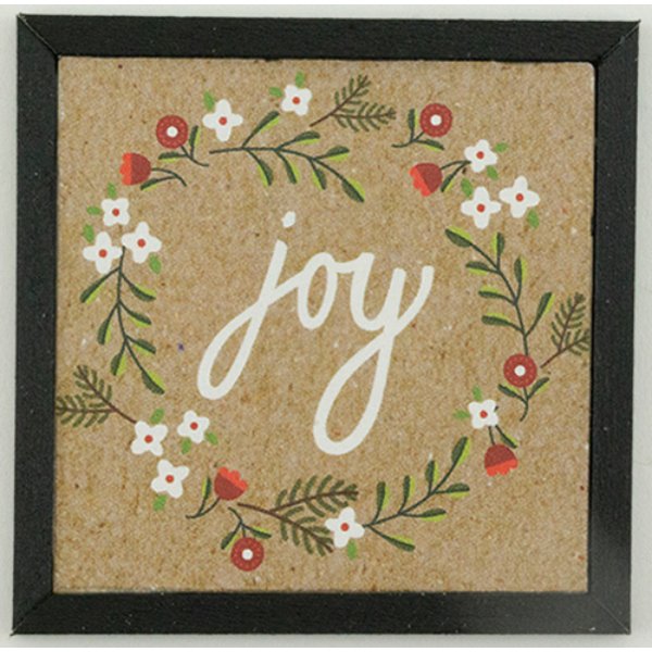 KCMXM20 Joy Wreath Picture for Dollhouse Miniature
