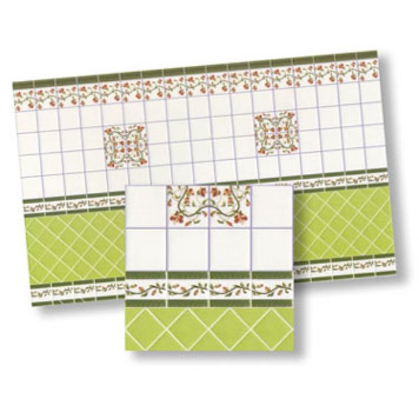 WM34330 Delft Green Mediterranean Tile for Dollhouse Miniatures