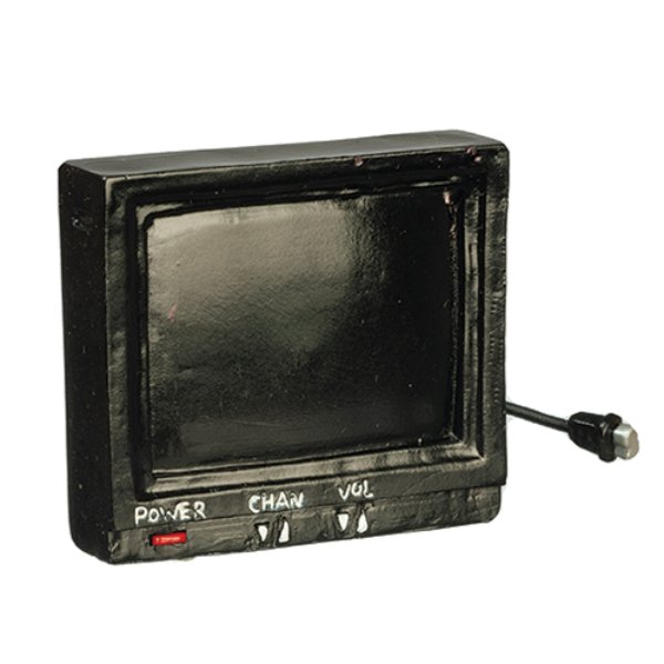 AZB0446 TV for Dollhouse Miniature - Black