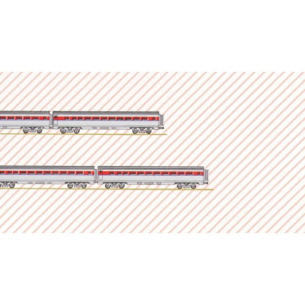 MG135D24 Choo Choo Train Wallpaper for Dollhouse Miniature - Red - 3 Piece
