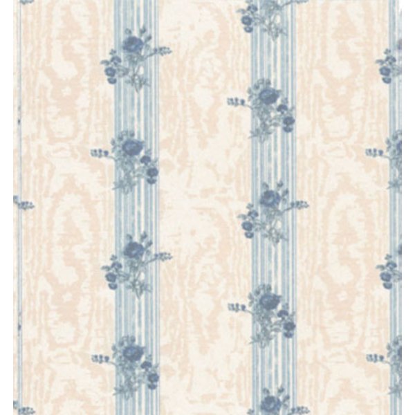 MG155D24 Reflections Wallpaper for Dollhouse Miniature - Blue - 3 Piece
