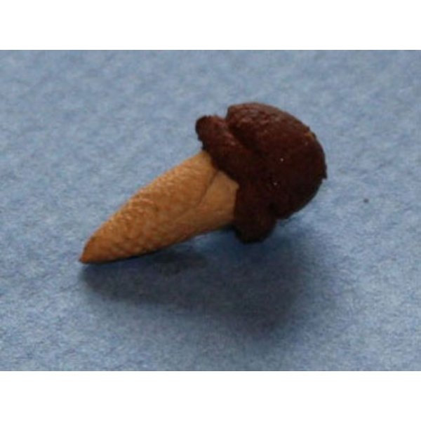 RND133 Chocolate Ice Cream Cone for Dollhouse Miniature