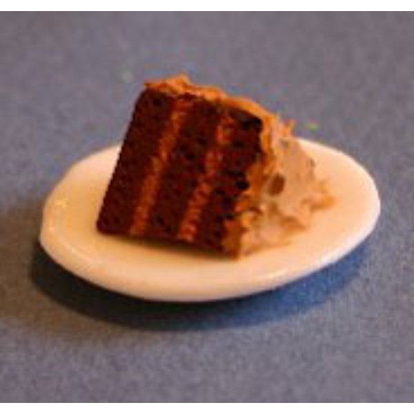 RND18 Cake Slice & German Chocolate for Dollhouse Miniature
