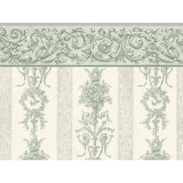 MG213D24 Symphony Stripe Wallpaper for Dollhouse Miniature - Seafoam - 3 Piece