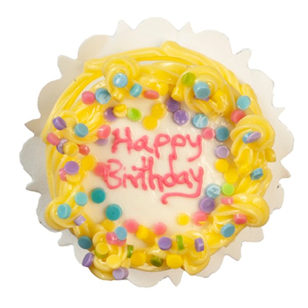 AZG6261 Happy Birthday Cake for Dollhouse Miniatures