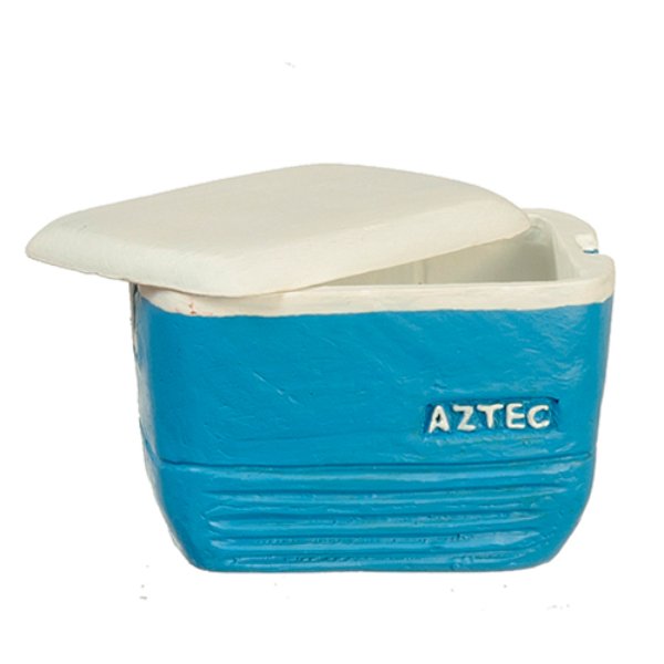 AZT8413 Large Cooler with Lid for Dollhouse Miniature - Blue