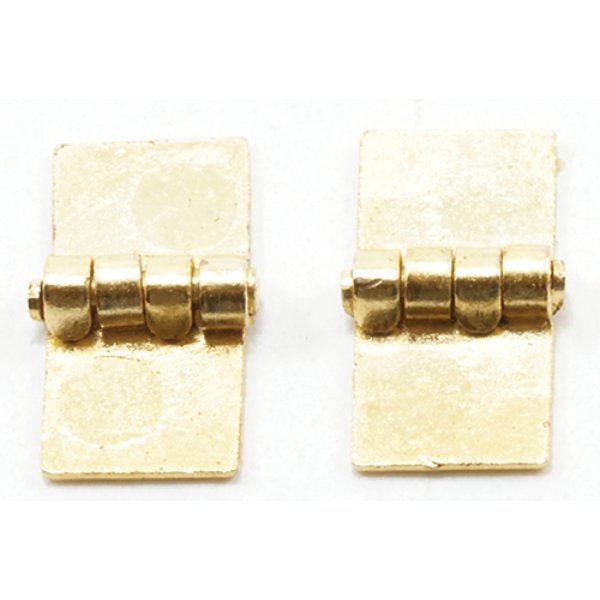 CLA05540 Brass Square Hinges for Dollhouse Miniature - Pack of 4