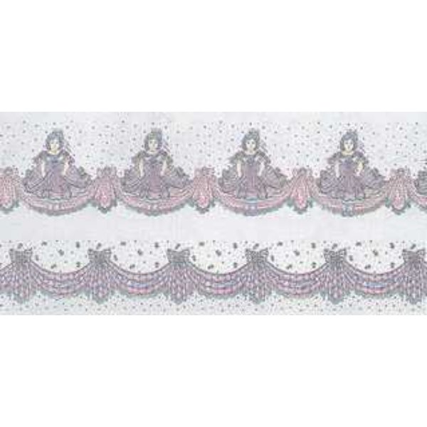 MG150D24 Mon Cheri Wallpaper for Dollhouse Miniature - Blue - 3 Piece