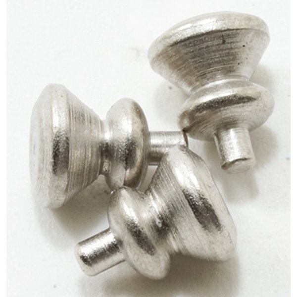 CLA05535 Round Knobs for Dollhouse Miniature - Satin Nickel - Pack of 6