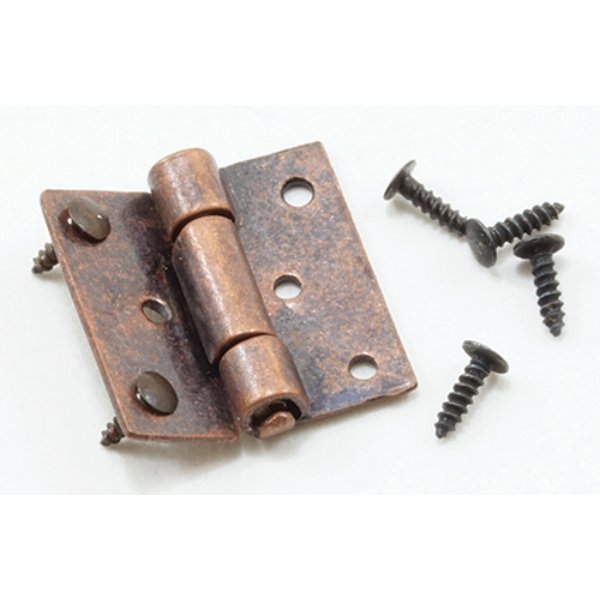 CLA05641 Butt Hinges with Nails for Dollhouse Miniature - Oil Rubbed Bronze - Pack of 4