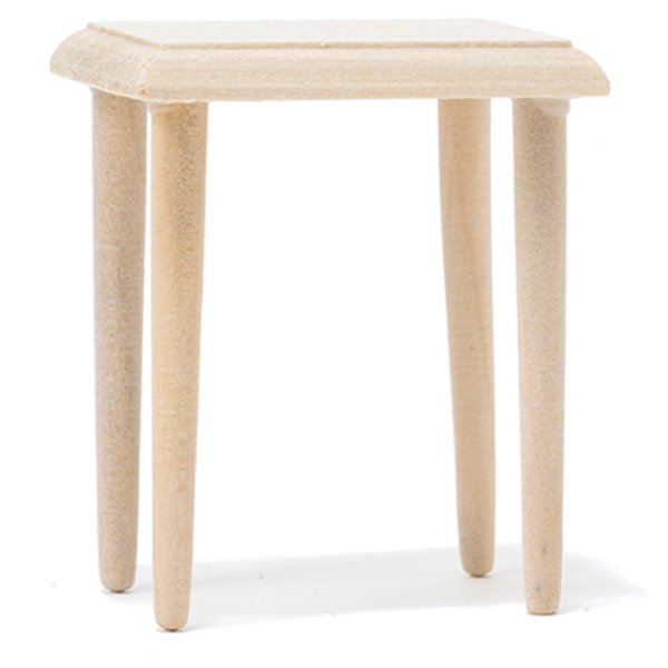 CLA08660 End Table for Dollhouse Miniature - Unfinished
