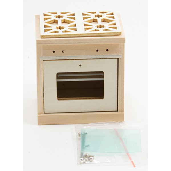 CLA08626 Modern Stove for Dollhouse Miniature - Unfinished