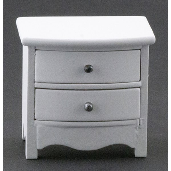 CLA10027 2.31 in. Night Stand for Dollhouse Miniature - White
