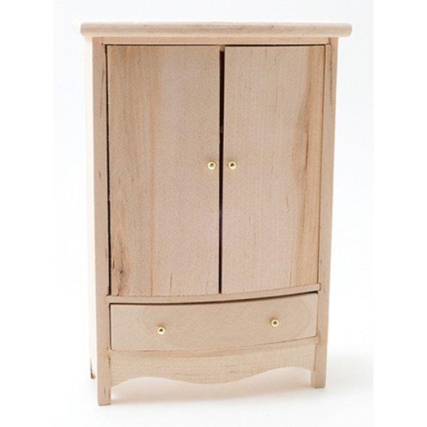 CLA08671 Armoire for Dollhouse Miniature - Unfinished