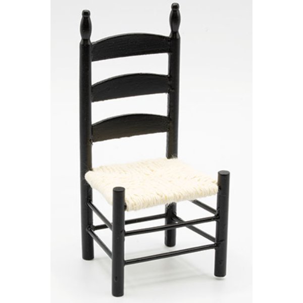 CLA10517 Shaker Side Chair for Dollhouse Miniature, Black