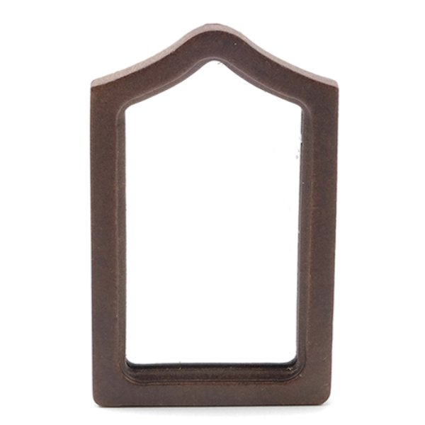 CLA10582 Framed Mirror for Dollhouse Miniature - Walnut
