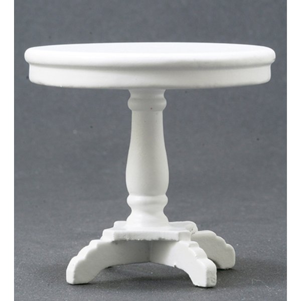 CLA10931 End Table for Dollhouse Miniature - White