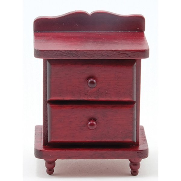CLA10976 Night Stand for Dollhouse Miniature - Mahogany