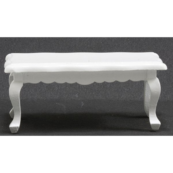 CLA12034 Coffee Table for Dollhouse Miniature - White
