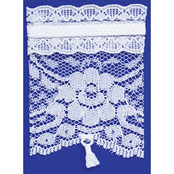 BB54119 Standard Window Shade for Dollhouse Miniature - White Lace