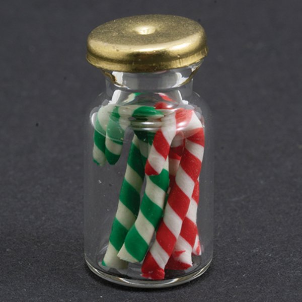 IM65000 Filled Candy Cane Jar for Dollhouse Miniature