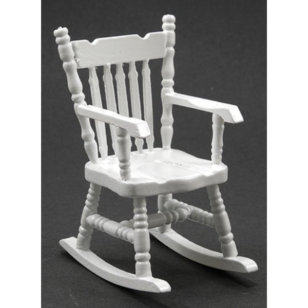 CLA10102 Rocking Chair for Dollhouse Miniature, White