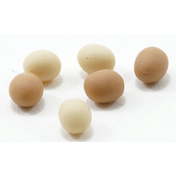 IM65333 Eggs for Dollhouse Miniature - 6 Piece