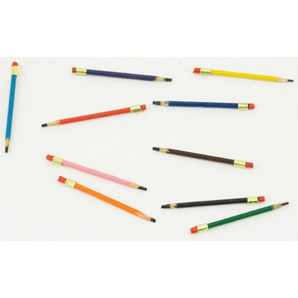 IM65404 Colored Pencils for Dollhouse Miniature - Pack of 10