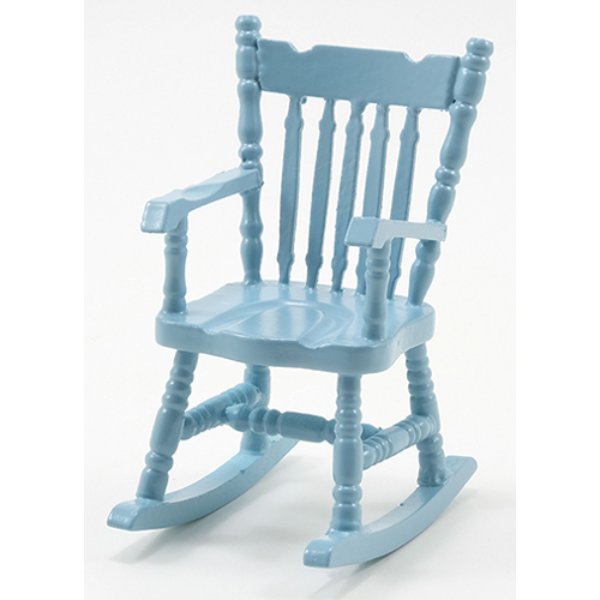 CLA10104 Rocking Chair for Dollhouse Miniature, Soft Blue