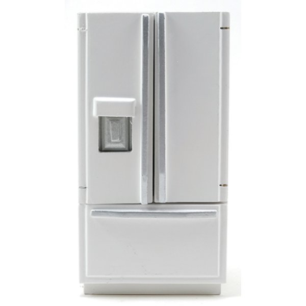CLA10125 Modern Refrigerator Bottom Freezer for Dollhouse Miniature - White