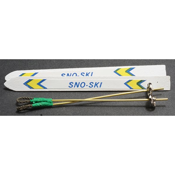 IM65617 Skis with Poles for Dollhouse Miniature