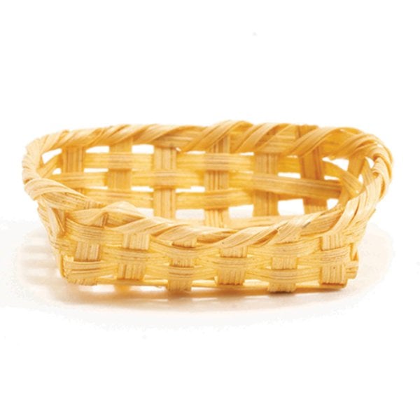 IM65721 Small Rectangular Basket for Dollhouse Miniature
