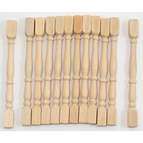 CLA70235 Balusters for Dollhouse Miniature - Pack of 12