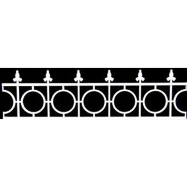 NWC210 1.75 in. White Plastic Widows Walk Fence for Dollhouse Miniature - 2 Piece