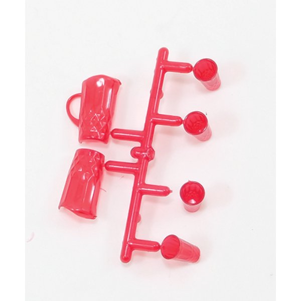CB092R Crystal Pitcher with 4 Tumblers Kit for Dollhouse Miniature - Ruby