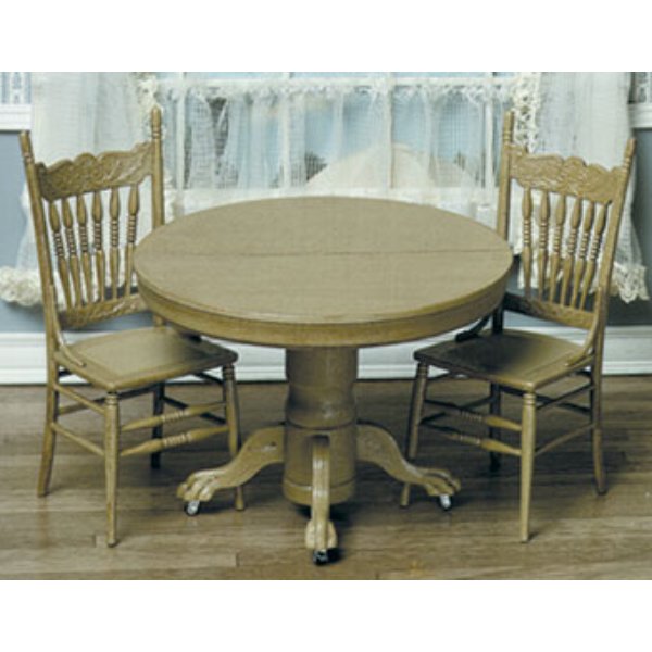 CB2114 F-270 Round Table with 2 Chairs Kit for Dollhouse Miniature