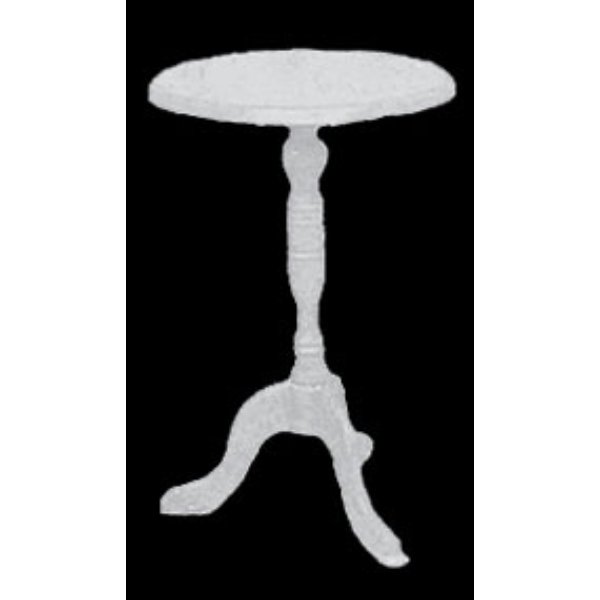 CB2710WH Candlestick Table Kit for Dollhouse Miniature - White