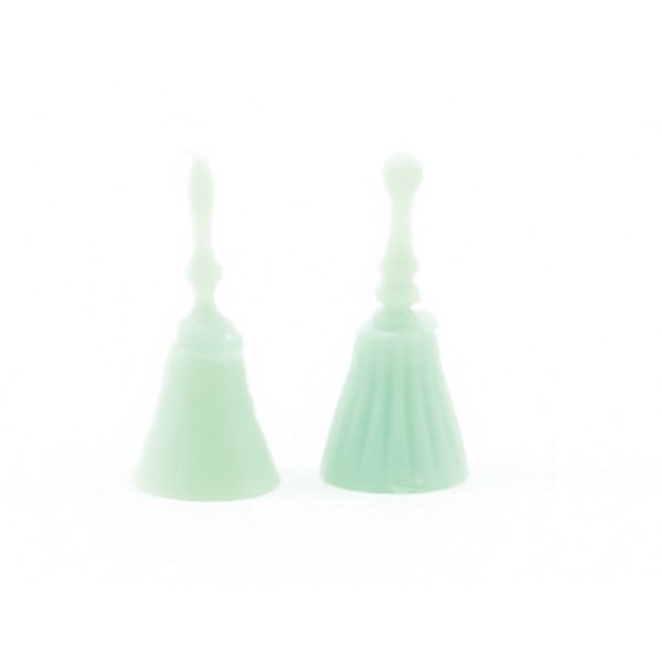 CB89J Dinner Bells for Dollhouse Miniature - Jadeite - 2 Piece