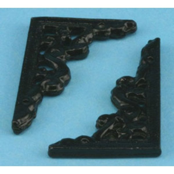MUL101 Large Bracket for Dollhouse Miniature - Black - 2 Piece