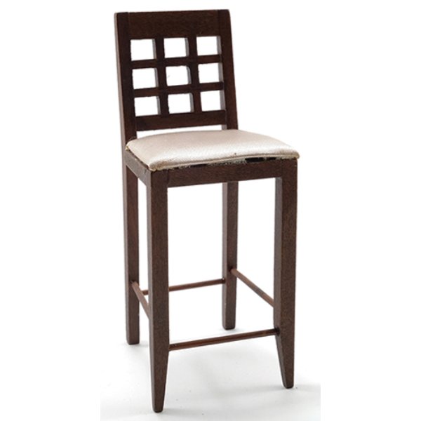 CLA10923 Bar Chair for Dollhouse Miniature, Walnut