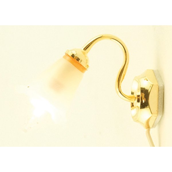 MH640 Wall Sconce 1-Tulip Cant for Dollhouse Miniature