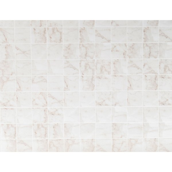 MH5958 No Wax Marble Floor Tile for Dollhouse Miniature - White