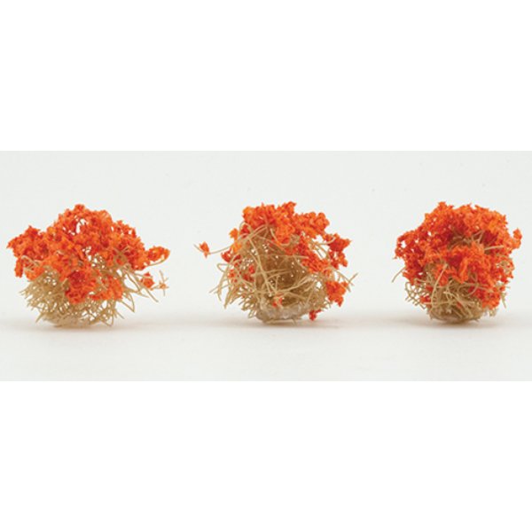 CA0311 Orange Brittle Bushes for Dollhouse Miniature - 3 Piece