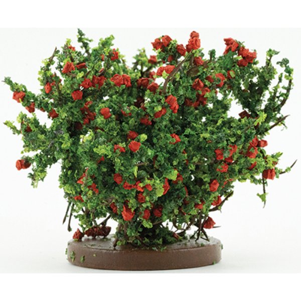 CARBSR Rose Bush for Dollhouse Miniature - Red - Small