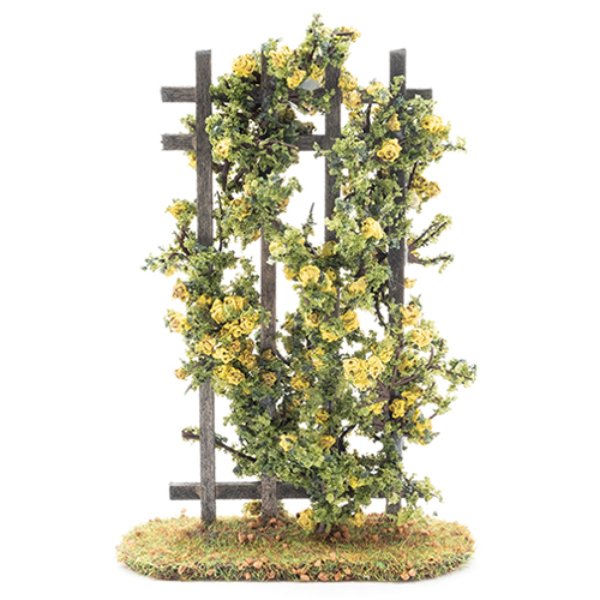 CARTY Rose Trellis for Dollhouse Miniature - Yellow