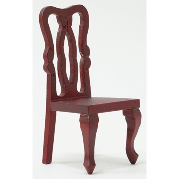 CLA12013 Side Chair for Dollhouse Miniature - Mahogany