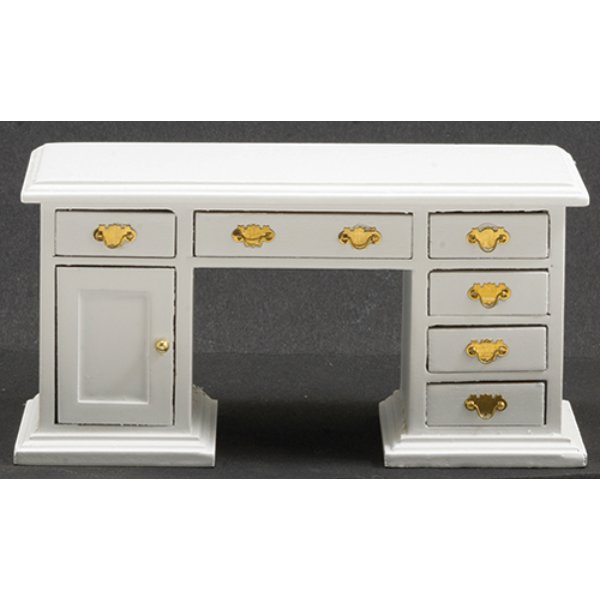 CLA12030 Desk for Dollhouse Miniature - White